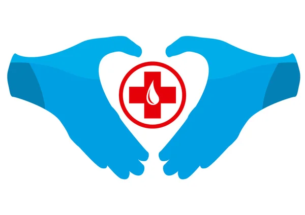 Modelo de Emblema de Doação de Sangue —  Vetores de Stock