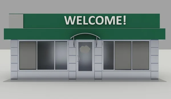 shop - kiosk dış cephe çizimi