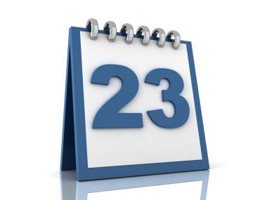 takvim simgesini 3d render izole üzerinde beyaz