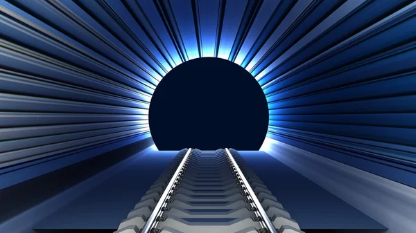 Wejście do tunelu kolejowego — Zdjęcie stockowe