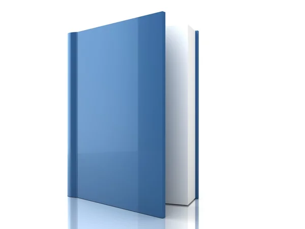 Blauer Bucheinband auf weißem Hintergrund — Stockfoto