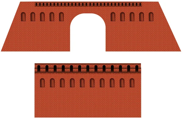 Brick wall of moscwo kremlin — Stock Vector