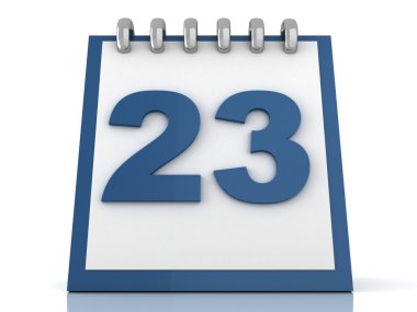 takvim simgesini 3d render izole üzerinde beyaz