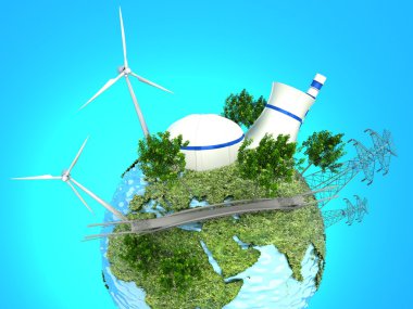 Energy Sources on the Green Earth clipart