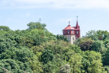 Kiev cityscape ve Dinyeper Nehri, Ukrayna