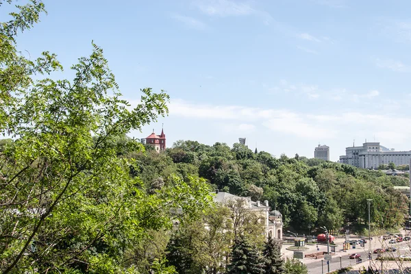 Kiev cityscape ve Dinyeper Nehri, Ukrayna — Stok fotoğraf