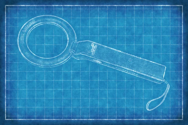 Detector de metales - Blue Print — Foto de Stock