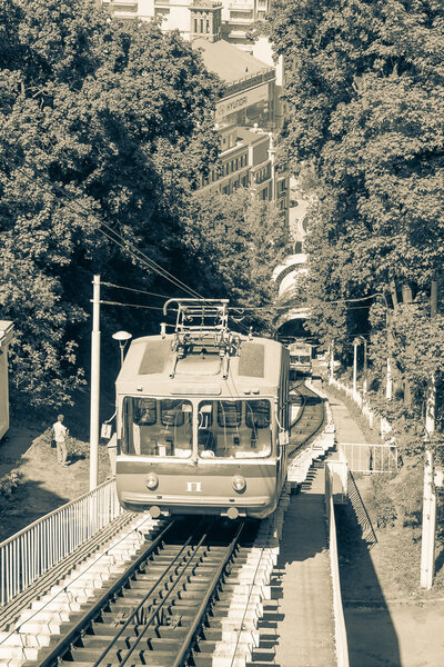 Railway funicular in Kyiv, Ukraine