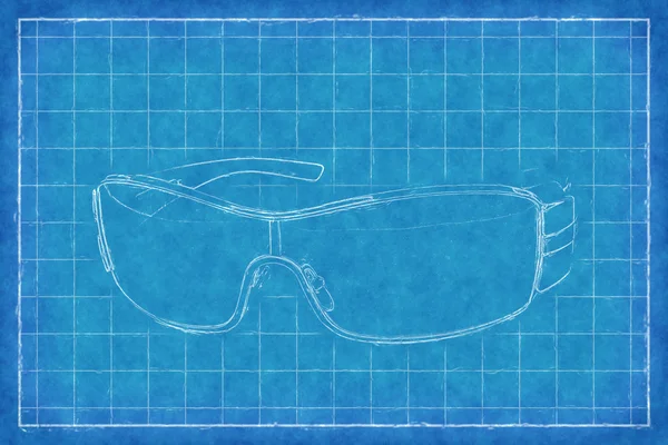 Fashion sunglasses - Blue Print — Stock Photo, Image