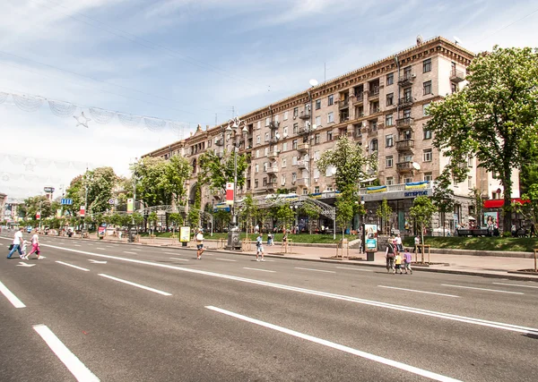 Main street - Kreshatik in Kiev, Ukraine — Stock Photo, Image