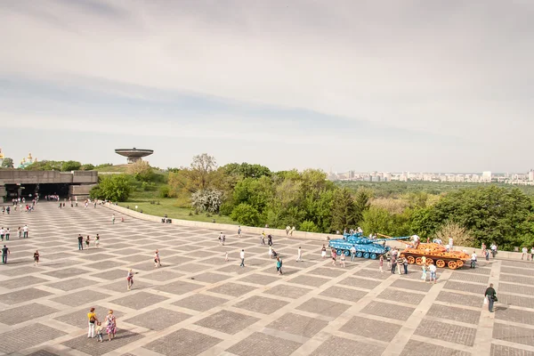 Kiev cityscape ve Dinyeper Nehri, Ukrayna — Stok fotoğraf