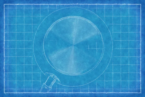 Fry pan - Blue Print — Stockfoto