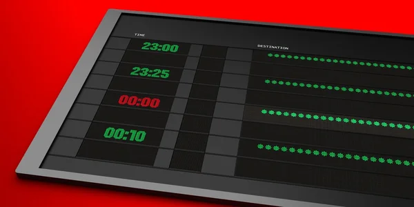 Elektronische tijdschema — Stockfoto