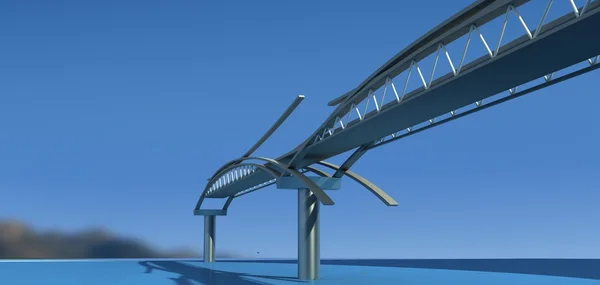 Puente conceptual en azul — Foto de Stock