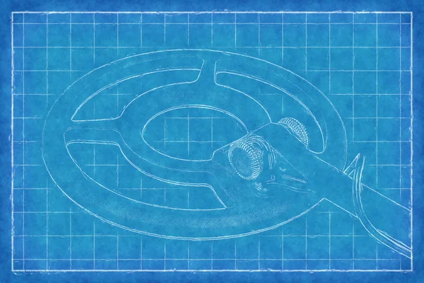 Detector de metales - Blue Print — Foto de Stock