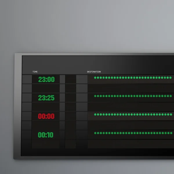 Electronic Timetable — Stock Photo, Image