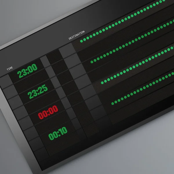 Electronic Timetable — Stock Photo, Image