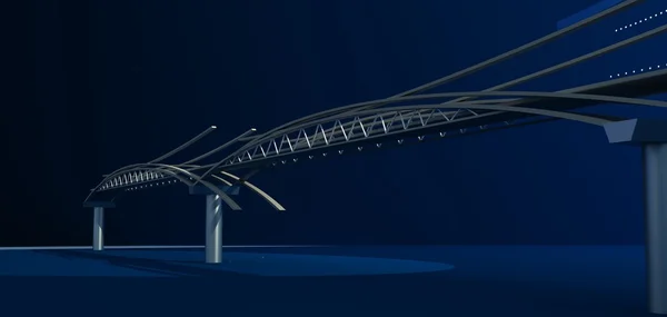 Puente conceptual en azul — Foto de Stock