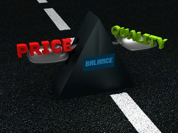 Balance - price-quality — Stock Photo, Image