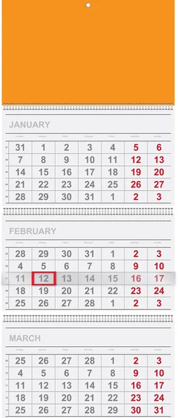 Diseño del calendario — Vector de stock