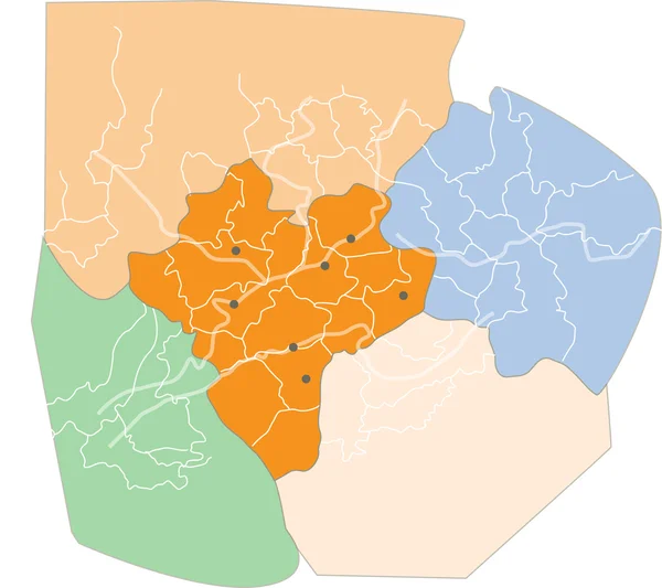 Mappa della città — Vettoriale Stock