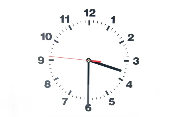 Zifferblatt der Uhr isoliert auf weißem Hintergrund — Stockfoto