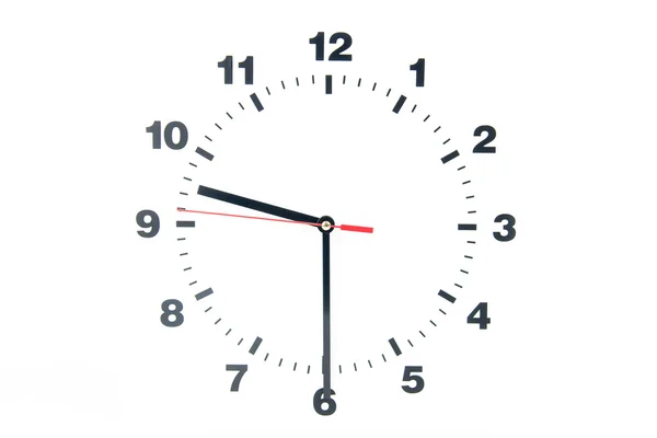 Dial del reloj aislado sobre fondo blanco — Foto de Stock
