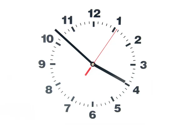 Dial del reloj aislado sobre fondo blanco — Foto de Stock