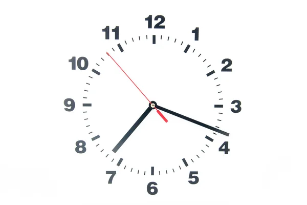 흰색 배경에 고립 된 시계의 다이얼 — 스톡 사진