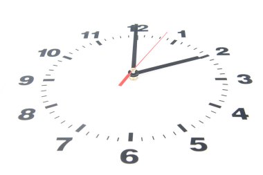 Beyaz arka plan üzerinde izole saati arama