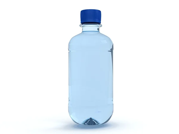 Пляшки води ізольовані на білому тлі — стокове фото