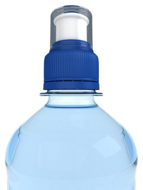 Beyaz arkaplanda izole edilmiş su şişeleri