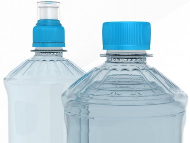 boş şişeleri üzerinde beyaz izole