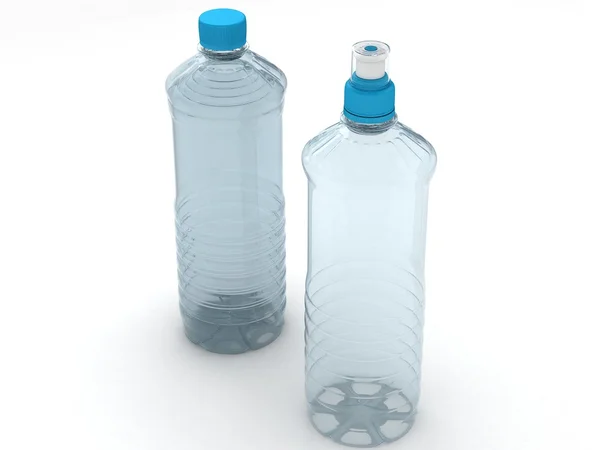 Pustych butelek na białym tle — Zdjęcie stockowe