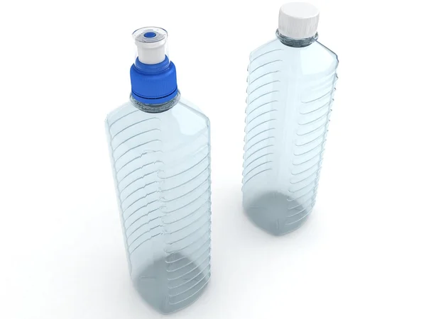 Boş şişeleri üzerinde beyaz izole — Stok fotoğraf