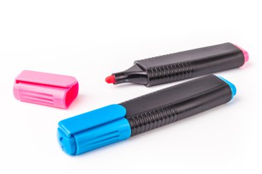 Fosforlu Kalemler / işaretleri izole beyaz artalan