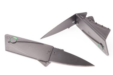 Katlanan bıçak beyaz arkaplanda izole edildi