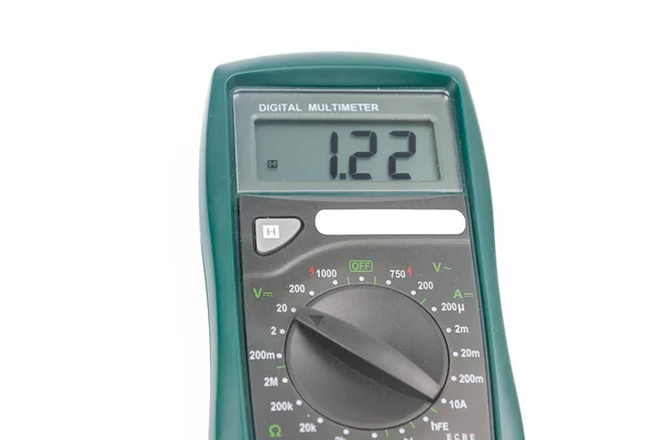 Digitale multimeter geïsoleerd op witte achtergrond — Stockfoto