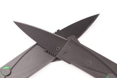 Folding knife isolated on white background clipart