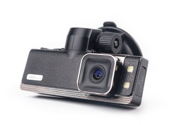 Beyaz arka plan üzerinde izole araba video kaydedici