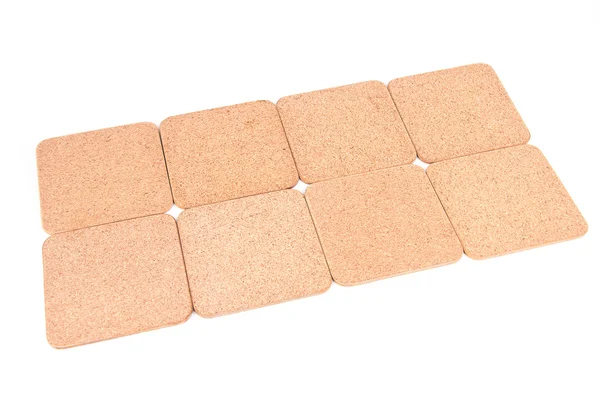 Coasters isolated on white background — Stock Photo, Image