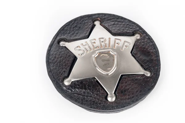 Insignia del sheriff aislada sobre fondo blanco — Foto de Stock