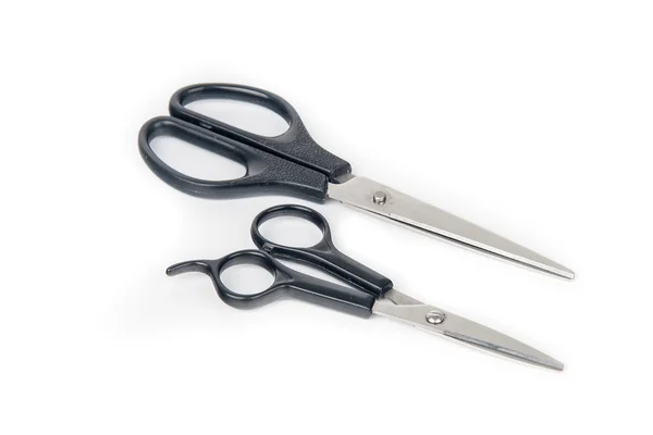 Kovové nůžky izolované na bílém pozadí — Stock fotografie