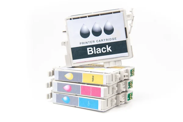 Cartridges for colour inkjet printer — Stock Photo, Image