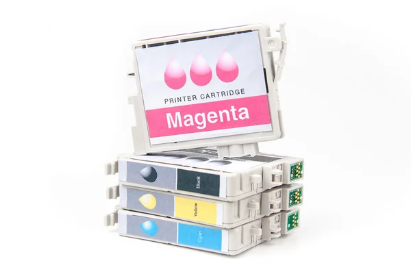 Cartridges voor colour inkjetprinter — Stockfoto