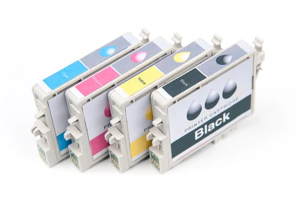 Cartridges for colour inkjet printer — Stock Photo, Image