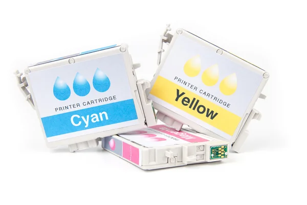 Cartridges for colour inkjet printer — Stock Photo, Image