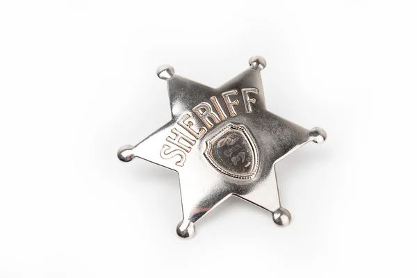 Insignia del sheriff aislada sobre fondo blanco — Foto de Stock