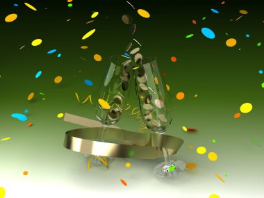 paralar ile iki bardak