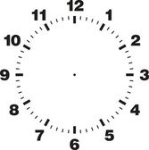 Template of clock dial